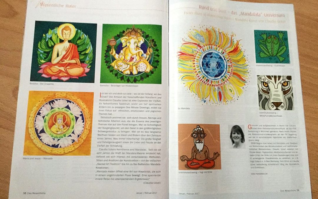 Mandalala-Illustrationen im Magazin „Das Wesentliche“