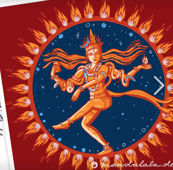 Der tanzende Shiva als Nataraj ist Logo und T-Shirt Motiv für Yoga Vidya